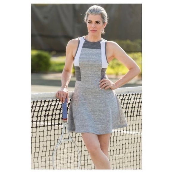 Derek Lam 10C x Athleta Downtown Athletic Casual Dress Fit Flare Gray Small - Picture 2 of 10
